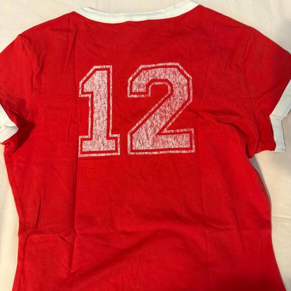 Frankie's Bikinis Brooklyn red shirt and shorts Set - Picture 2 of 5